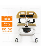 Electric Patient Transfer Folding Wheelchair Lifting Chair Nursing Transport with 24V 4AH Battery