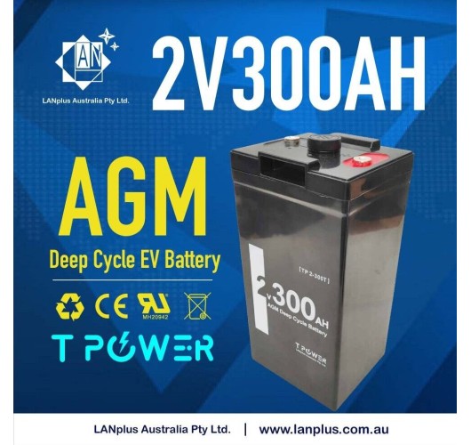Brand New 2V 300AH AGM Sealed Deep Cycle Solar Battery Long Service Life 12-Year