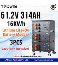 3X 48V 314Ah 16kWh LiFePO4 Battery Pack 200A BMS Parallel Rack NOT Included