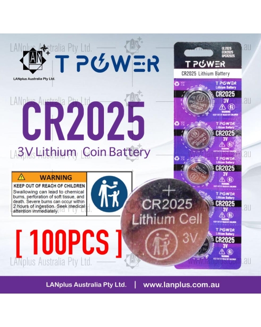 100x 3V CR2025 battery Lithium Coin Cell Button battery DL2025 ECR2025 GPCR2025