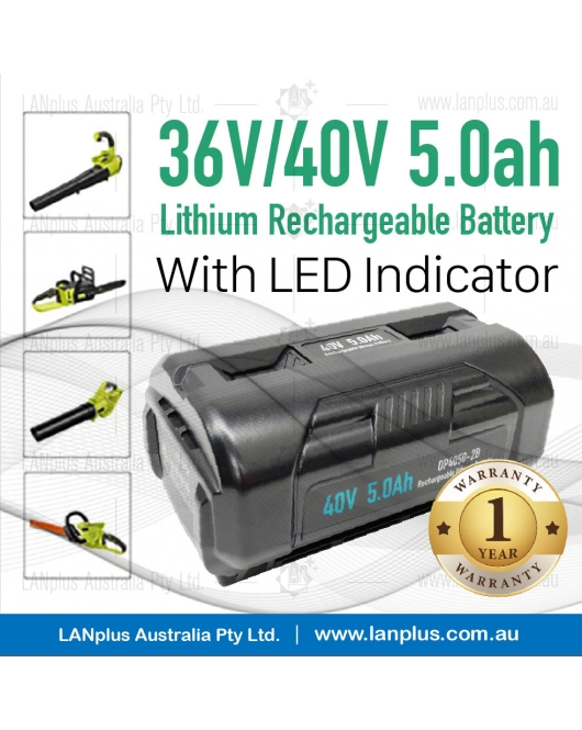 36V 40V 5.0Ah Lithium Battery 4 Ryobi BPL3626 BPL3626D BPL3640 BPL3640D 
