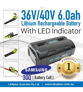 36V 40V 6.0Ah Lithium Battery 4 Ryobi BPL3626 BPL3626D BPL3640 BPL3640D 6AH