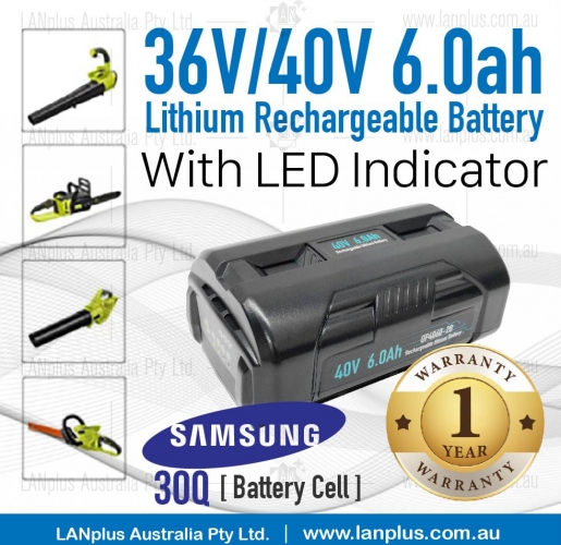 36V 40V 6.0Ah Lithium Battery 4 Ryobi BPL3626 BPL3626D BPL3640 BPL3640D 6AH