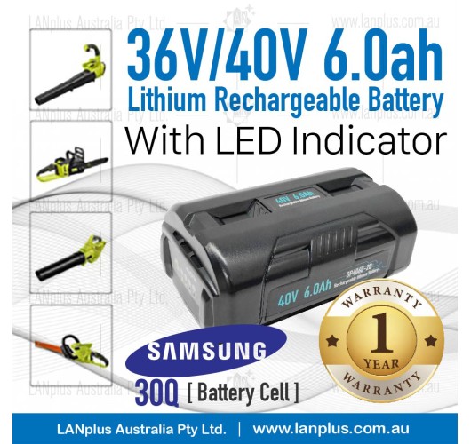 36V 40V 6.0Ah Lithium Battery 4 Ryobi BPL3626 BPL3626D BPL3640 BPL3640D 6AH