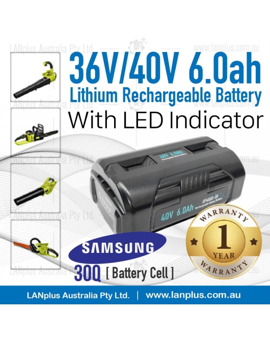 36V 40V 6.0Ah Lithium Battery 4 Ryobi BPL3626 BPL3626D BPL3640 BPL3640D 6AH