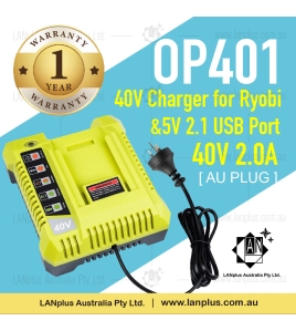 OP401 Battery Charger 4 Ryobi 36V 40V Li-ion OP4015 OP4026 OP401 OP4050A AU Plug
