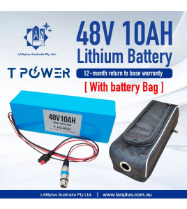 New 48V 10AH 480wh Lithium Battery &amp; battery Bag for eBike Electric Scooter Mobility Bicycle