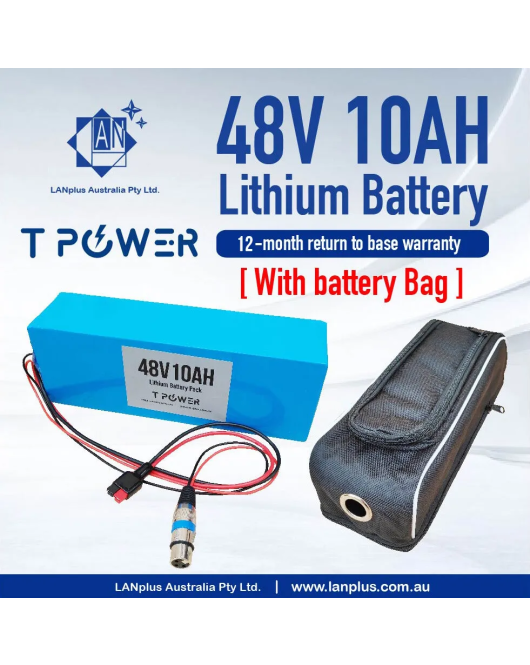 New 48V 10AH 480wh Lithium Battery & battery Bag for eBike Electric Scooter Mobility Bicycle