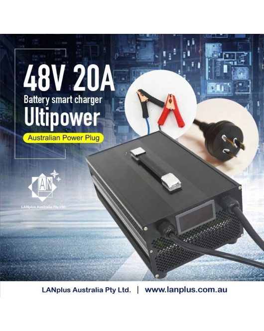 Ultipower 48V 20A Lead Acid Battery Charger for 120AH-200AH Portable Caravan Boat Golf Cart AU