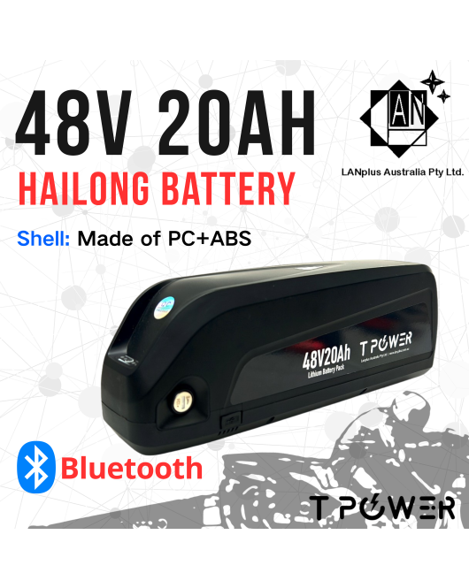 48V 20Ah Tpower LG Lithium Battery Cell W/BMS Hailong 4 Motor 1500W E-bike