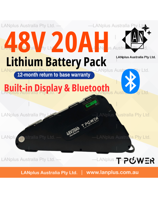 Tpower Bluetooth Smart 48V 20AH Hard Case Lithium Battery f eBike 1800W 2000W AU