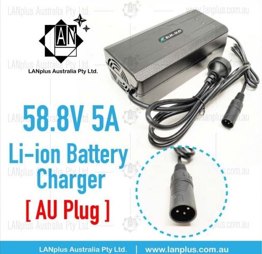 52V battery Charger 58.8V 5A Lithium battery Charger for 52V Lithium battery AU