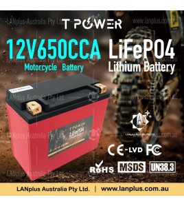 12V 650CCA LiFePO4 Lithium Motorcycle Battery YTX16 YTX20 YTX30L Harley Davison