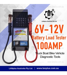 6V 12V Car Battery Load Tester 100AMP Truck Boat Bike Vehicle Diagnostic Tools