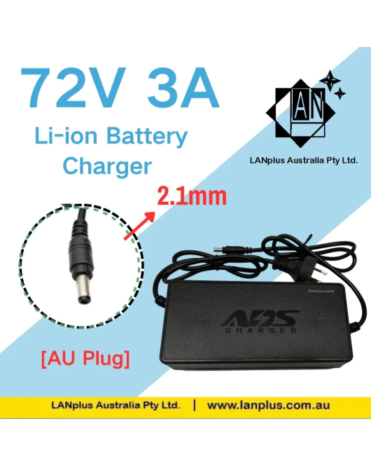 84V 3A Charger 72V Charger for 72V Ebike Lithium Battery With AU Plug AU