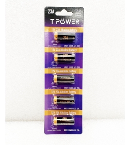 5x Tpower A23 23A Alkaline Remote Batteries 12V LRV08 MN21 23A battery