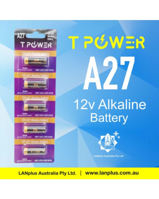 5x 27A 12V MN27 LR27A A27 LRV07 GP27A Alkaline Battery Garage Car Remote Alarm