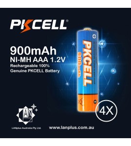 4X NI-MH Rechargeable 100% Genuine PKCELL Battery AAA 900mAh 1.2V New CELL