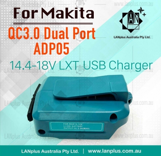 ADP05 18V 14.4V LXT USB Power Dual Port Charger Adapter LED Torch For Makita