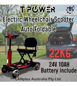 Auto Fold Electric Mobility Scooter Wheelchair lightweight 24V 270W 120kg Load