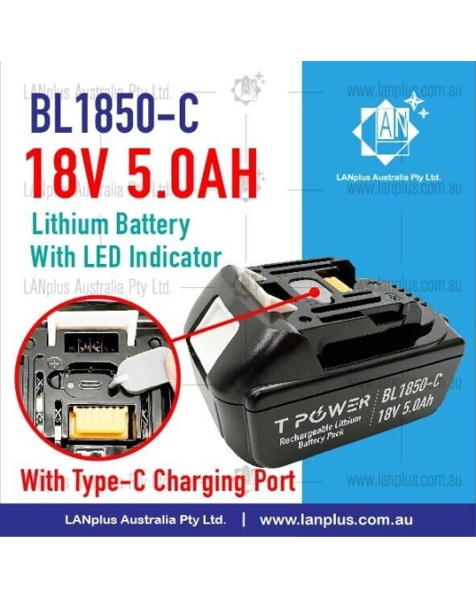 BL1850 18V 5.0ah 5ah W/Type C Port F Makita Lithium Battery BL1840 BL1830