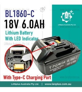 BL1860 18V 6.0ah f Makita BL1860B Lithium LED Indicator Battery BL 1850 BL1840