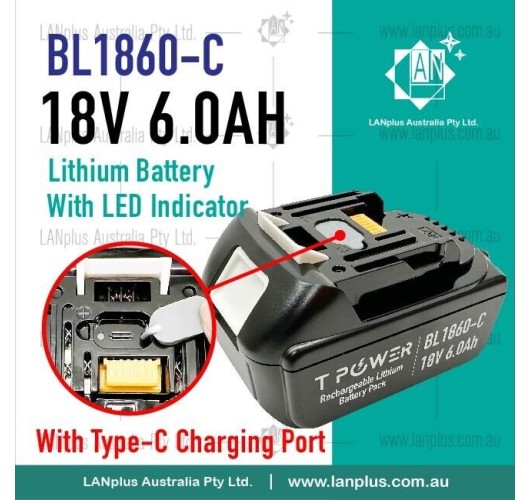 BL1860 18V 6.0ah f Makita BL1860B Lithium LED Indicator Battery BL 1850 BL1840