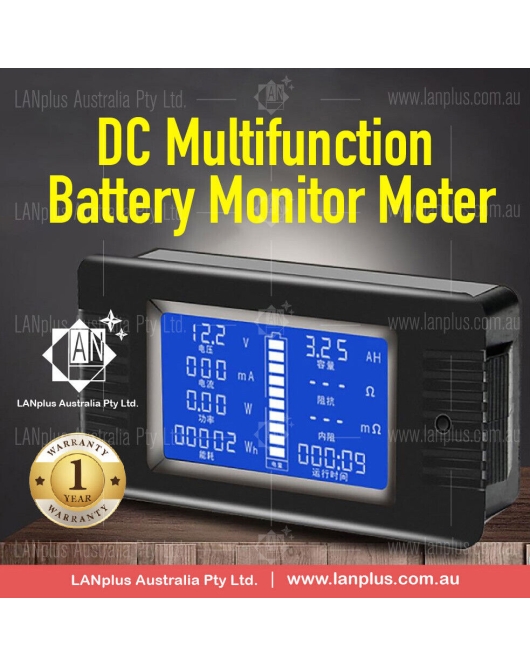 DC Multifunction Battery Monitor Meter LCD Display Digital Voltage 10A Current