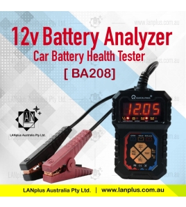 12V Battery CCA/Ah Test Car Battery Health Tester Digital Display Cranking Tester BA208 for Car Flooded GEL AGM EFB battery