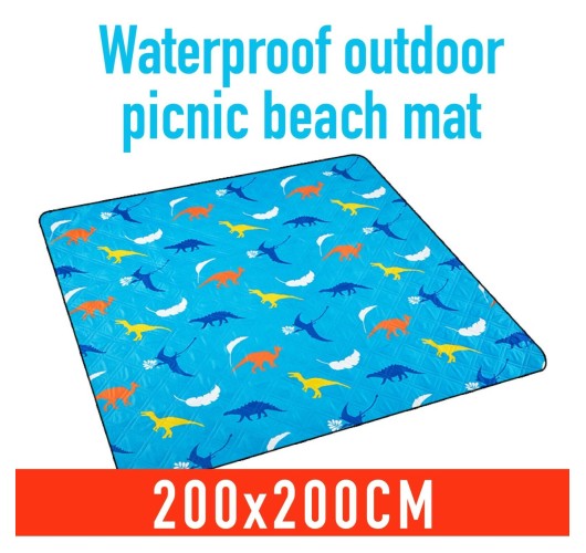 2x2m Beach Mat Anti-Sand Rug Picnic Blanket Waterproof Camping Travel Garden