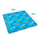 2x2m Beach Mat Anti-Sand Rug Picnic Blanket Waterproof Camping Travel Garden