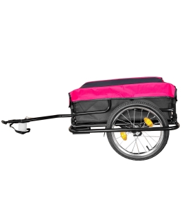 Bike Cargo Trailer Steel Bicycle Luggage Carrier Black 2 sides w/waterproof bag