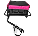 Bike Cargo Trailer Steel Bicycle Luggage Carrier Black 2 sides w/waterproof bag