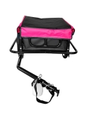 Bike Cargo Trailer Steel Bicycle Luggage Carrier Black 2 sides w/waterproof bag