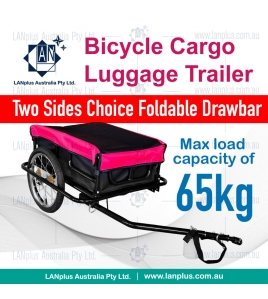 Bike Cargo Trailer Steel Bicycle Luggage Carrier Black 2 sides w/waterproof bag