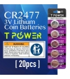 20x Tpower CR2477 3V Cell coin lithium button battery DL2477 ECR2477 wholesale