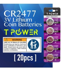 20x Tpower CR2477 3V Cell coin lithium button battery DL2477 ECR2477 wholesale