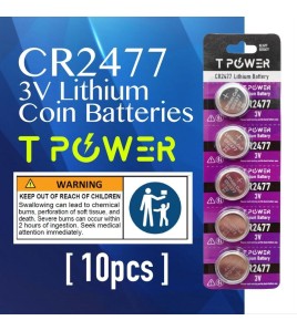 10x Tpower CR2477 3V Cell coin lithium button battery DL2477 ECR2477 wholesale