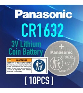10PCS Panasonic CR1632 3V ECR1632 GENUINE Coin Button Battery Alarm Car Key