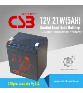 CSB HR1221W 12V 5Ah 21W High Rate UPS Rechargeable Battery For APC EATON