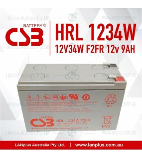 CSB 12V HRL1234W F2FR 9Ah AGM VRLA Battery 4 NBN UPS Security Long Life