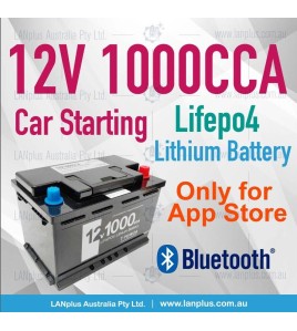 1000CCA 12v 85ah Car starting Lifepo4 rechargeable lithium battery bluetooth App