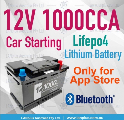 1000CCA 12v 85ah Car starting Lifepo4 rechargeable lithium battery bluetooth App