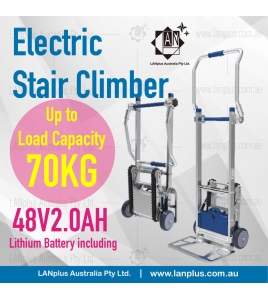 Electric Folding Stair Climber Hand Truck Cart Dolly 70kg Max Load with 48v 2ah lithium battery