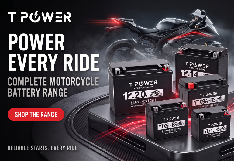 TPower Motorcycle Battery Range