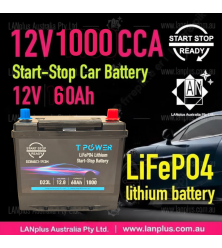 Start-Stop Lithium Car Battery D23L 12v 60Ah 1000CCA