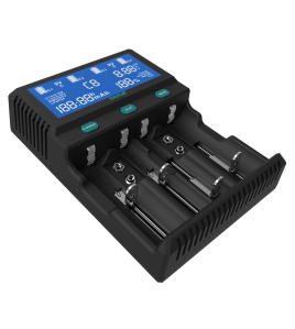 Dlyfull A4 Digital Smart 4 slot Battery Tester Charger 2.0A F 18650 Li-ion 26650 C D CR123a