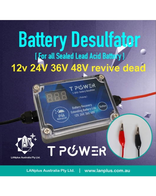 Battery Desulfator F all Sealed Lead Acid Battery 12v 24V 36V 48V revive dead Clip Type