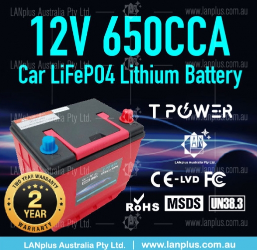 650CCA 12v 50ah Car starting Lifepo4 lithium battery F Honda Toyota Dual Purpose