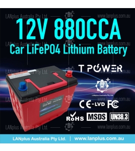 880CCA 12v 80ah Car starting Lifepo4 lithium battery F Honda Toyota Dual Purpose